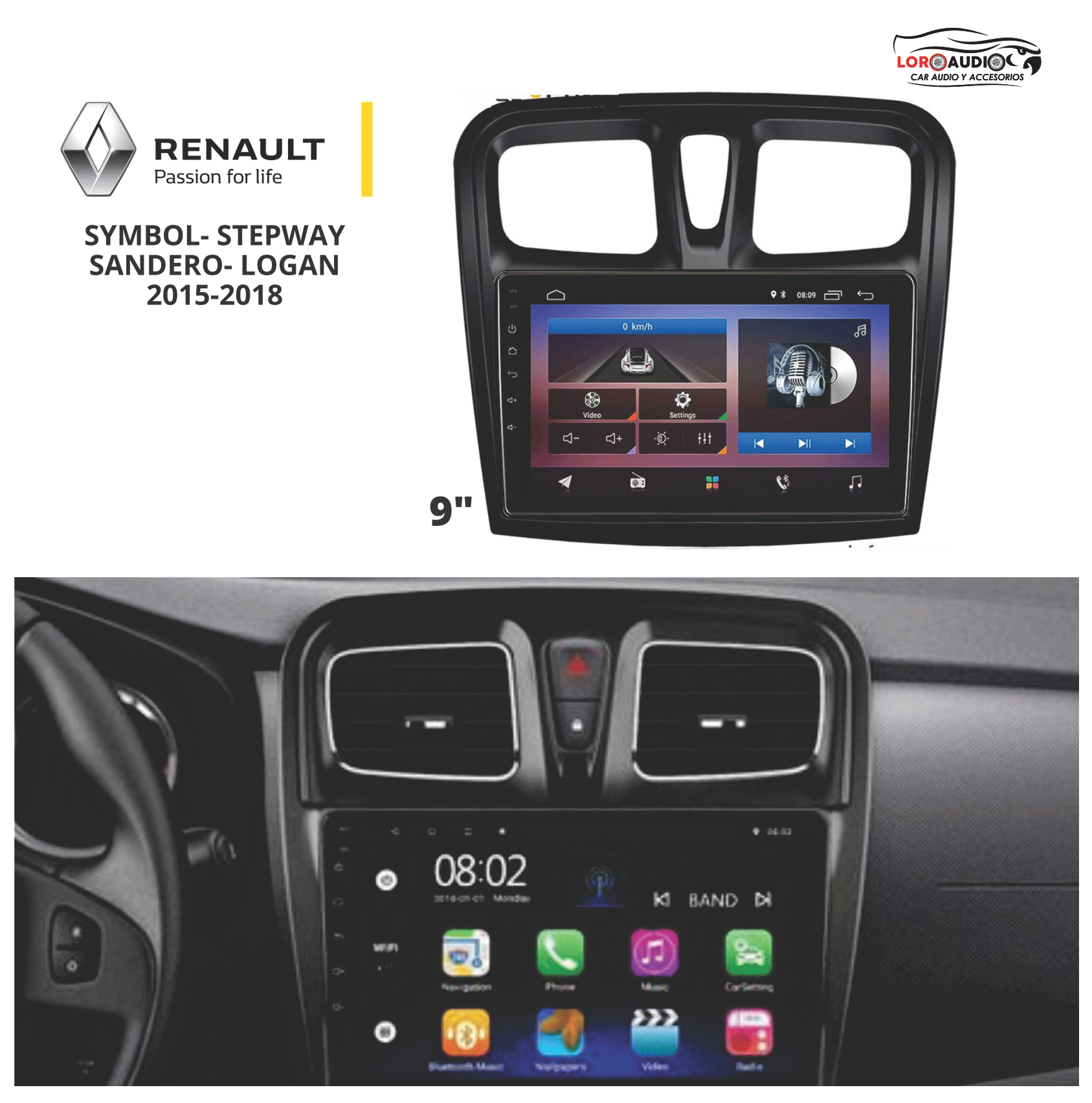 Radio Renault Symbol Logan Sandero 2015-2018 Bogota